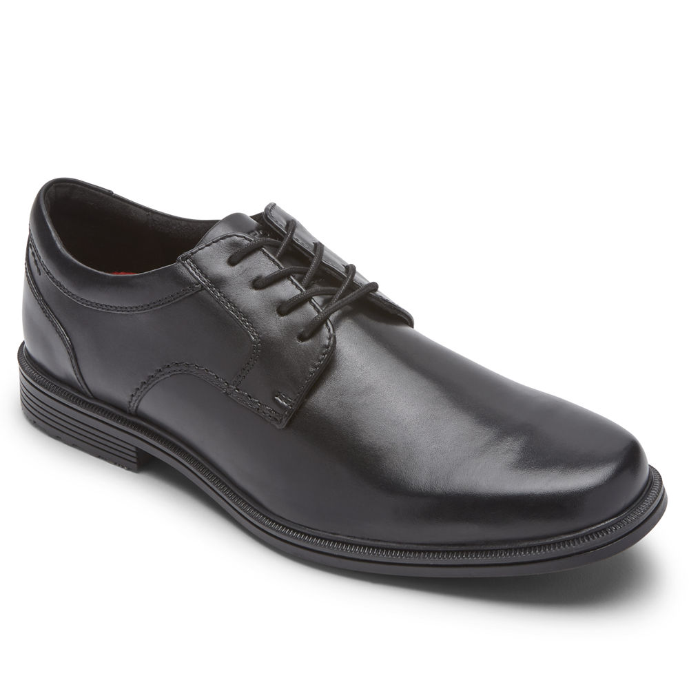 Rockport Mens Oxfords Black - Robinsyn Waterproof Plain Toe - UK 328-XKOBPJ